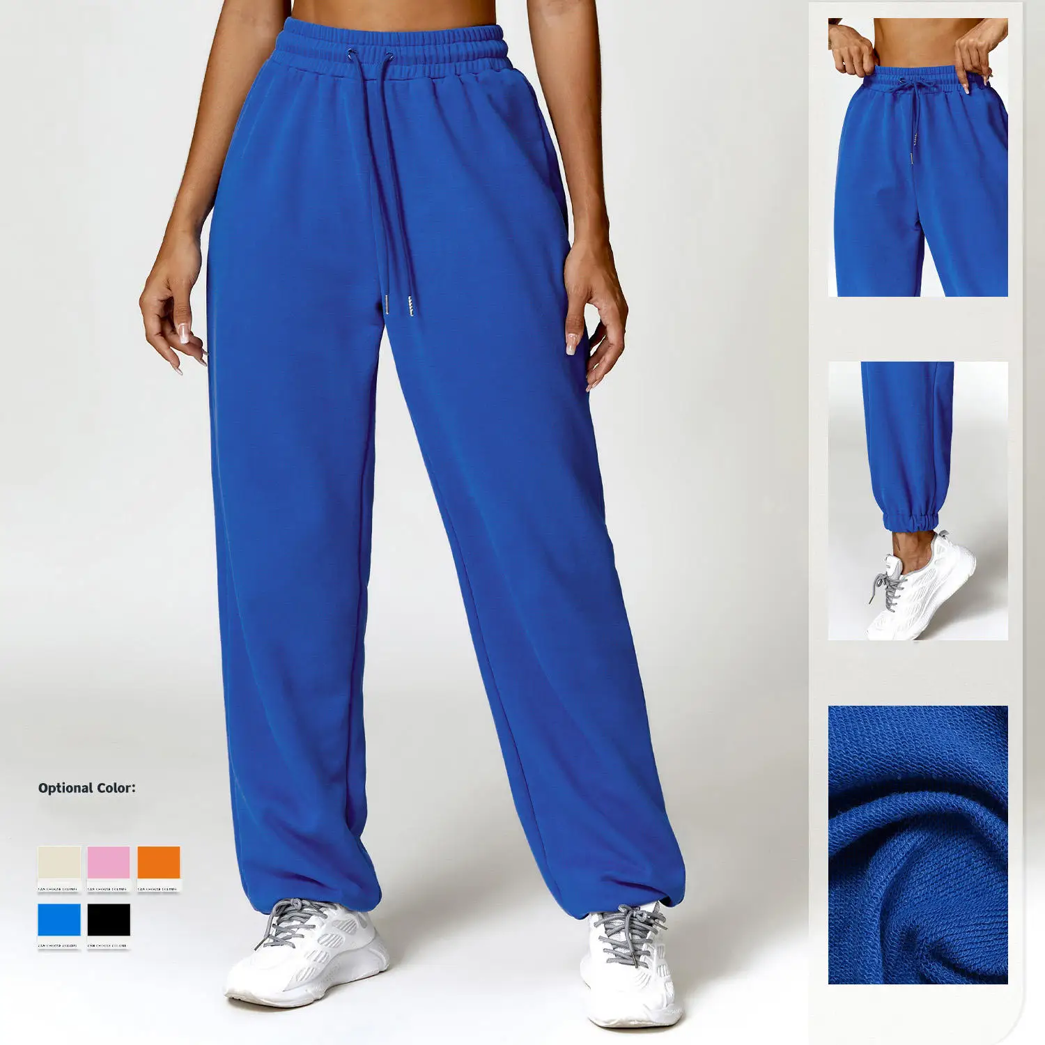 Wholesale Custom 2024 Hot Selling Women 2 PCS Cropped Hoodies Sweatshirts Set Gym Fitness Workout Training Tracksuit For Women