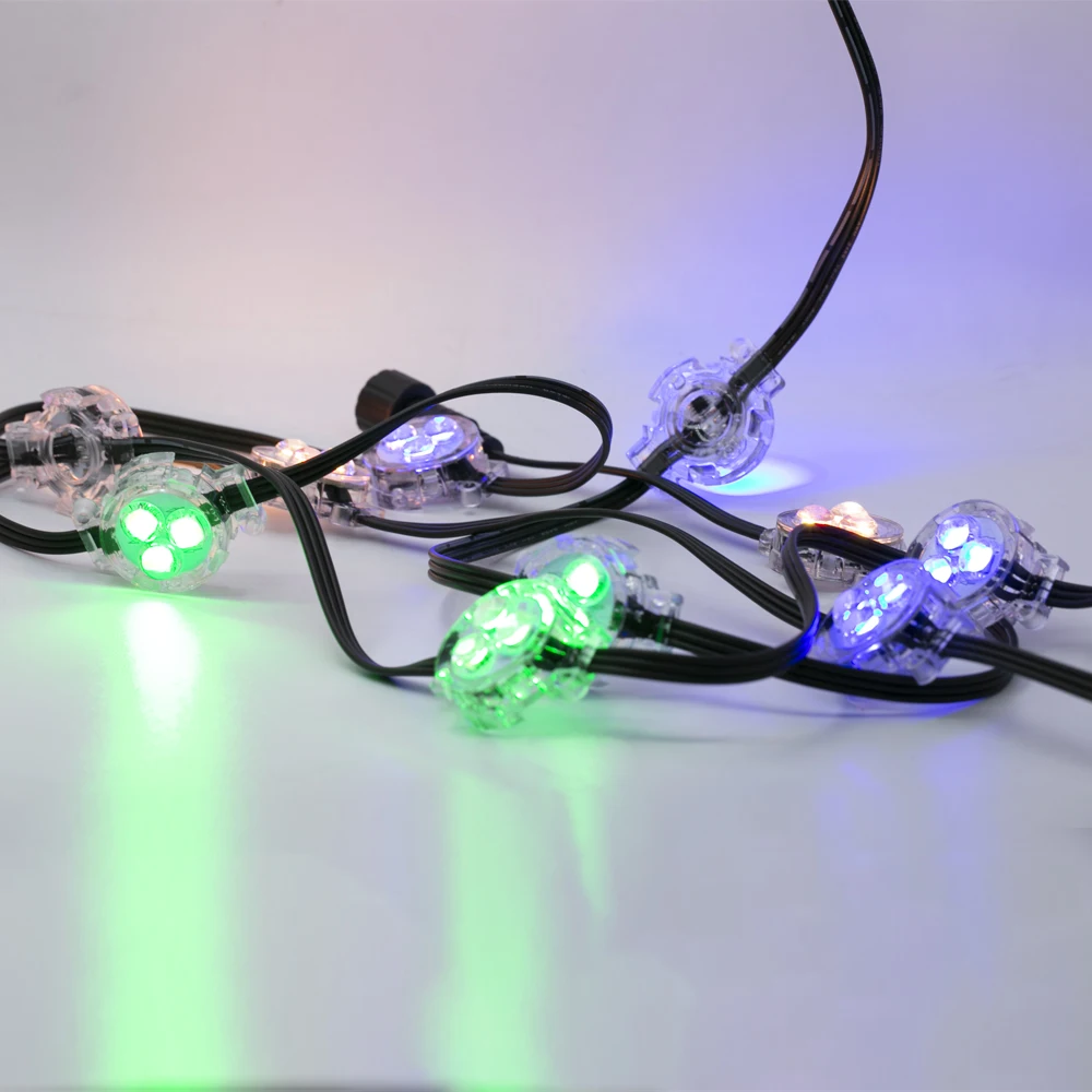 Low Voltage Rgbic Led Permanent Outdoor Led Christmas Decor Light Voltage 12v Waterproof Track Lighting Kit Gemstone Lights