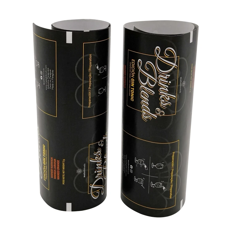 quick customization label herbal paper tea roll film with tea bags packaging plastic film