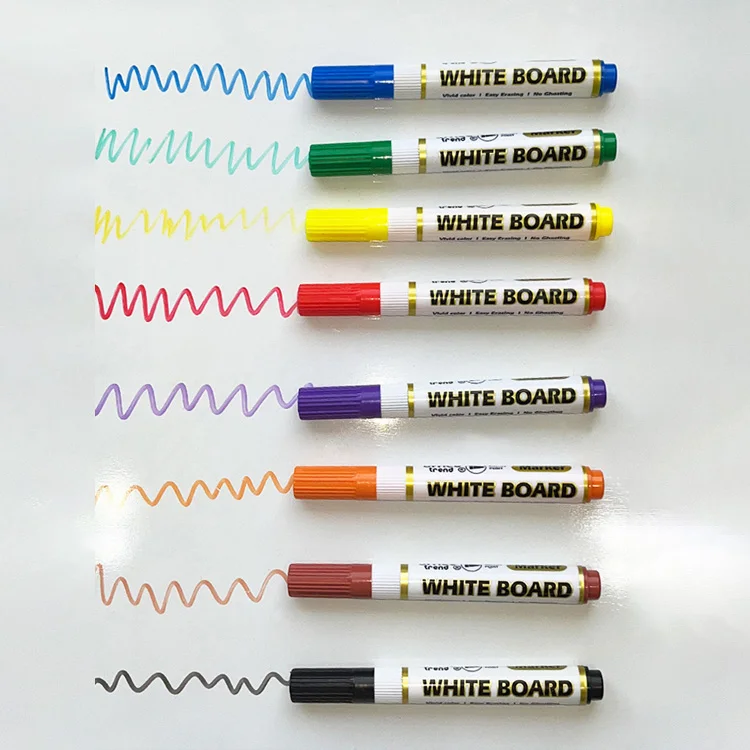 8 Colors White Board Markers Non Toxic Easy Erase Whiteboard Marker Pen Set