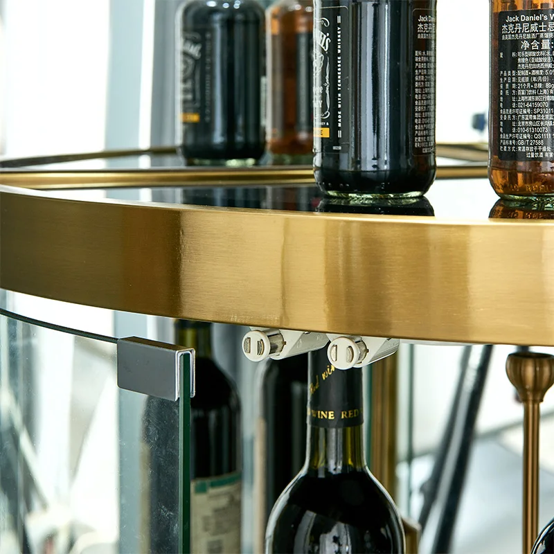 Модель настенного светильника Ggarden для комнаты, Роскошный домашний треугольный шкаф из нержавеющей стали, современный простой угловой винный шкаф для гостиной