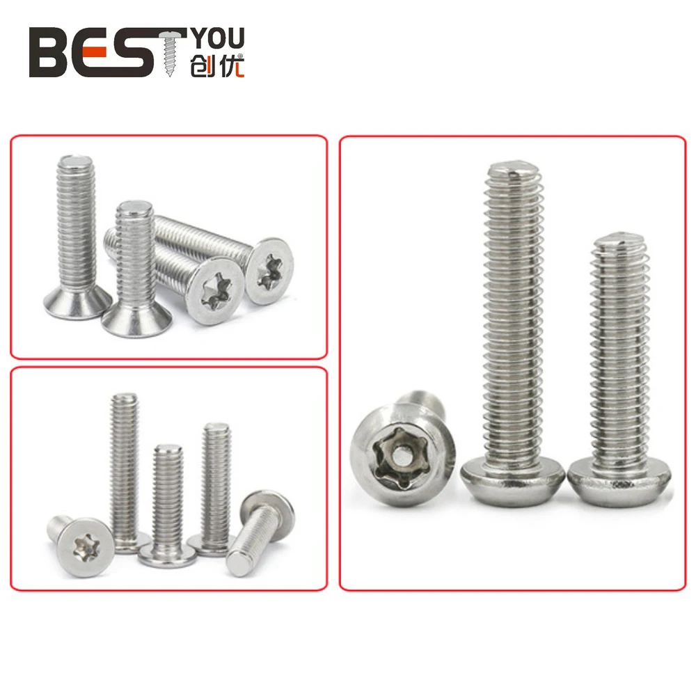 Custom Torx Socket Pan button head Machine screw M2 M2.5 M3 M3.5 M4 M5 M6 M8 M10 UNC UNF Stainless Carbon steel bolt fasteners