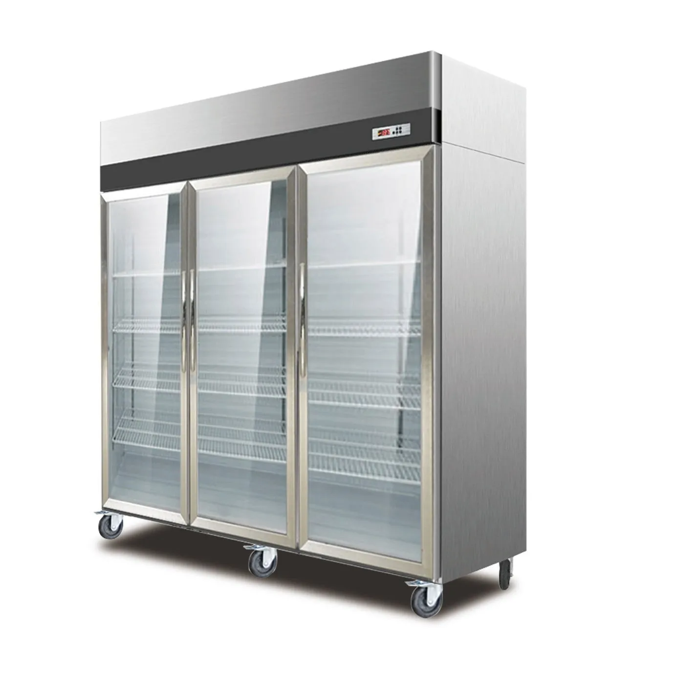 JINBEST Deluxe Glass Door Fridges Display Freezer Glass Door Display Refrigerator Air-cooled 3/6 Door