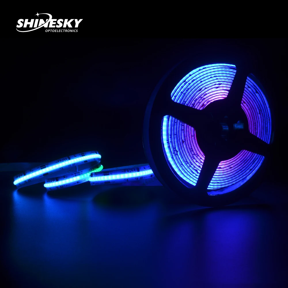 Magic Digital COB Strip Pixel Editable RGBIC LED Strip for Bar KTV Hotel lighting flexible DC24V 840 LED/S RGB cob led strip