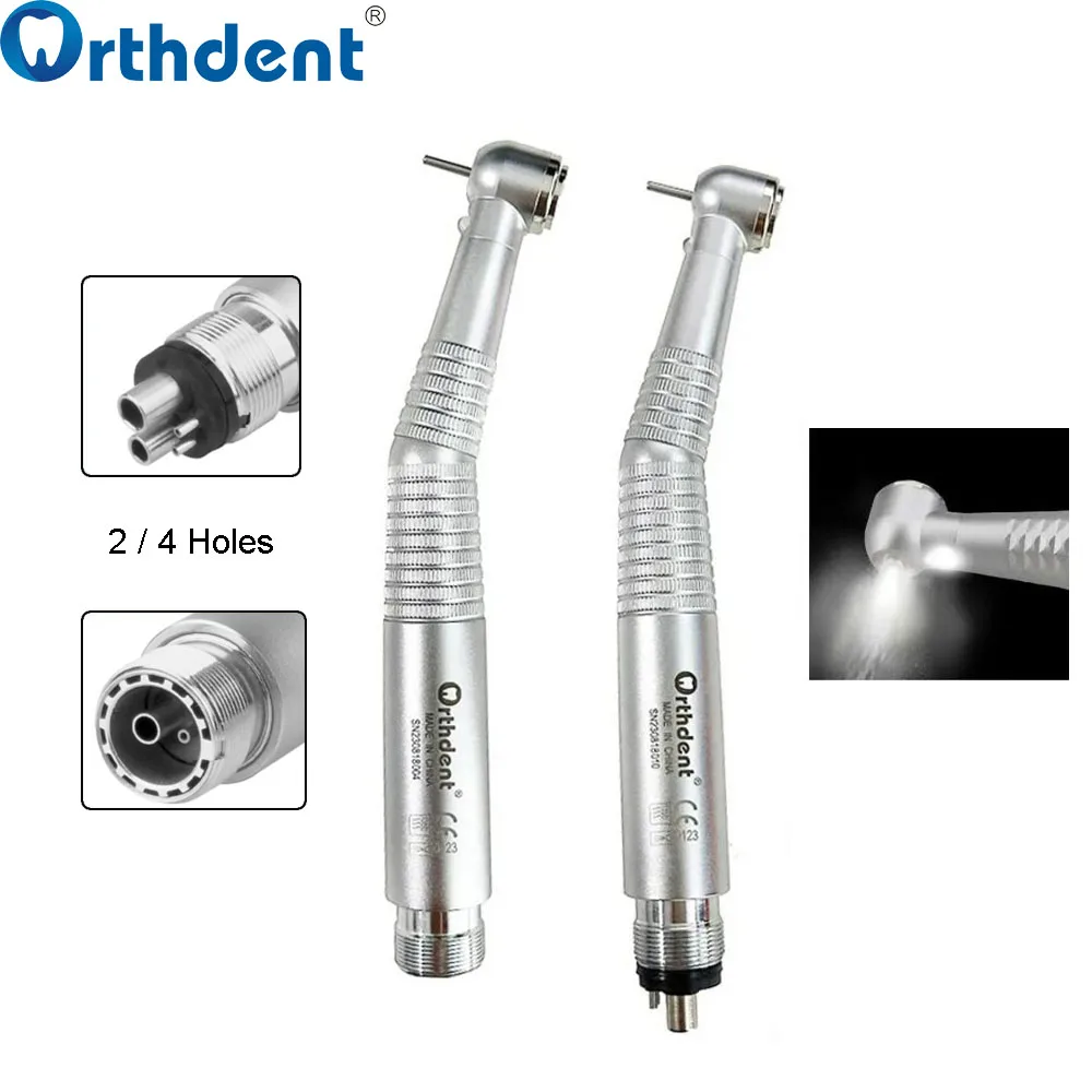 Стоматологический высокоскоростной наконечник воздушный турбинный светодиодный электронный генератор с большой головкой кнопка 3 распылитель воды 2/4 отверстие стоматологическое оборудование