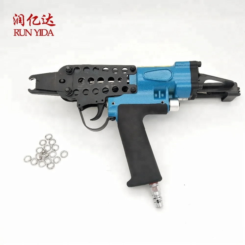 Pneumatic Air 16 Gauge C-Ring Tool Hog Ring Plier Gun C-760A for Mattress Closure Fishing Wire Cage