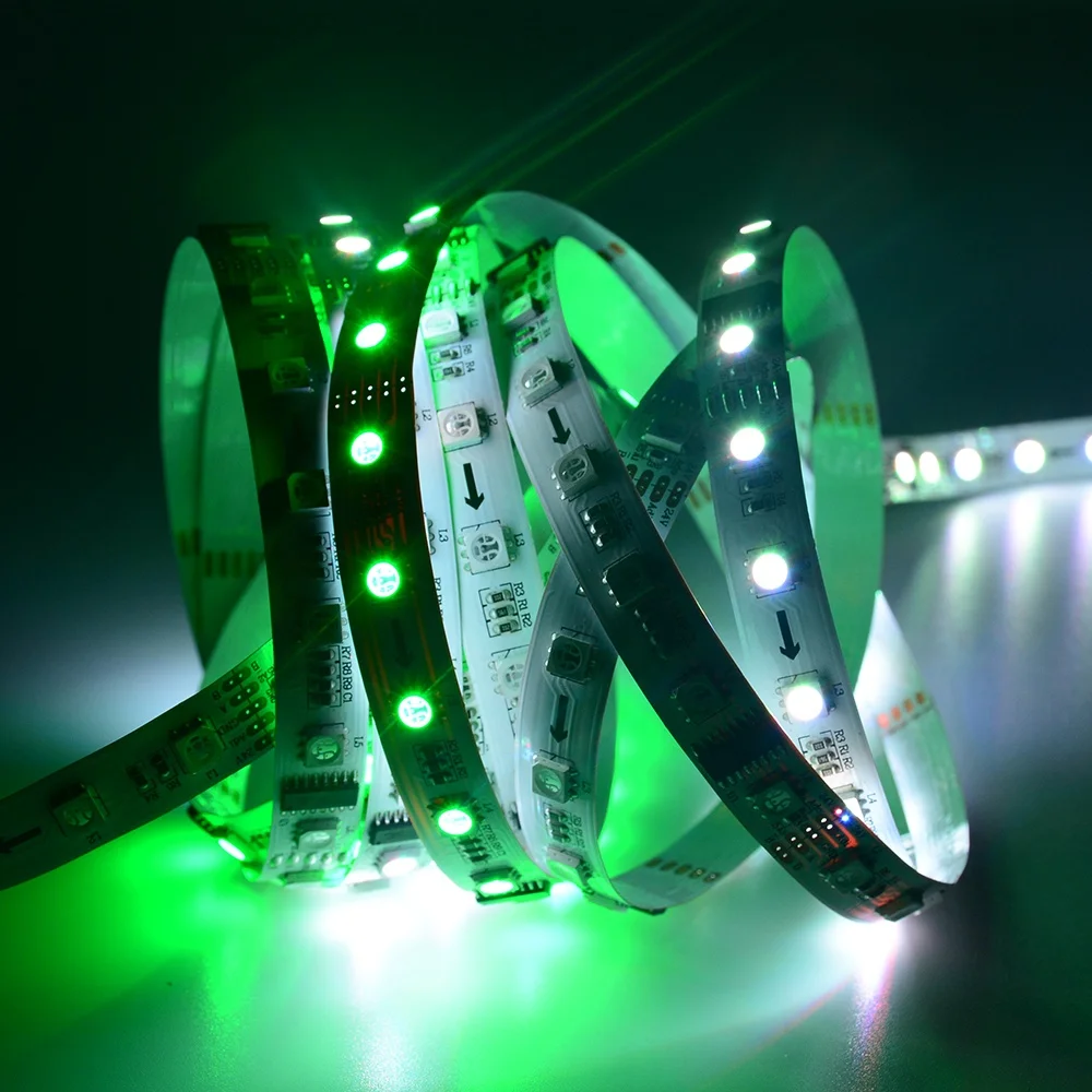 DMX512 IC SMD5050 RGB/ RGBW 30/60 светодиодов/m гибкие программируемые цифровые светодиодные полосы света