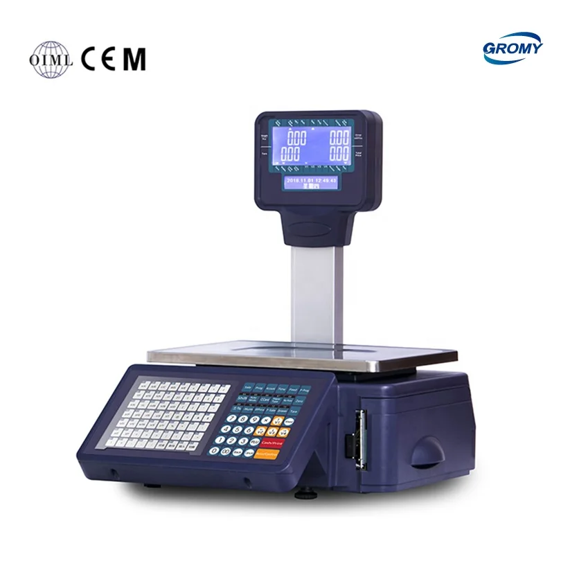 2020 New Arrival Supermarket Cash Register Scales POS Scale Ticket Printing with Battery