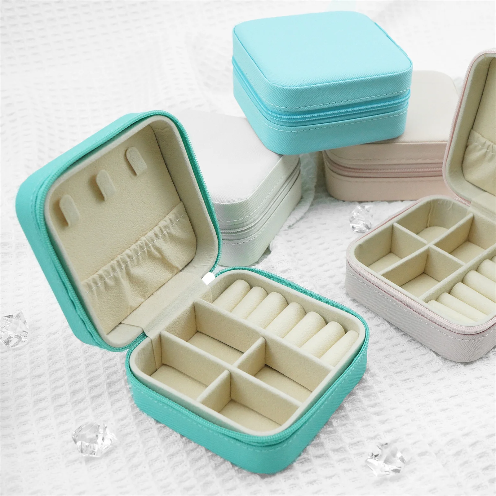 Wholesale jewellery jewelry box organiser diamond pictures in stock sell fine jewelry set box black glossy jewelry box