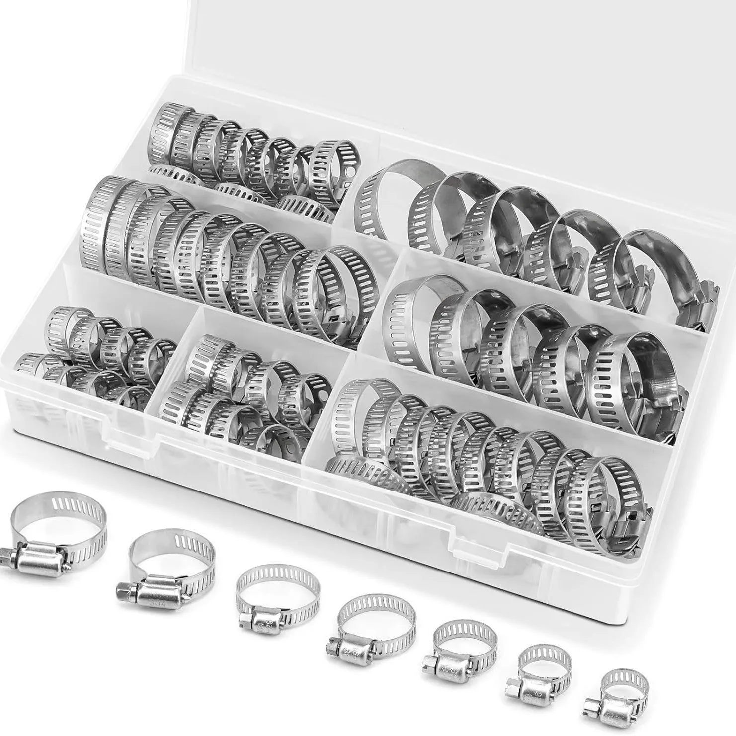 64 шт. зажим для шланга 8-38 мм