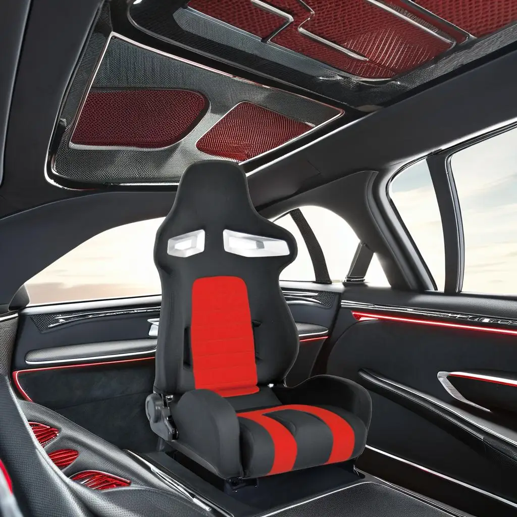 Hot Sales synthetic leather Recaro Seat With Double Adjustor Reclinable Bucket Seats for Racing Car