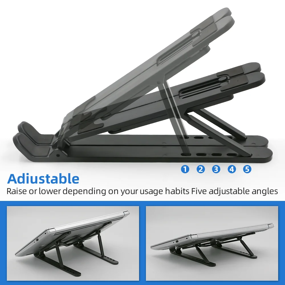Yongli soporte para laptop holder plastic Tablet PC lap top portable foldable adjustable laptop stand