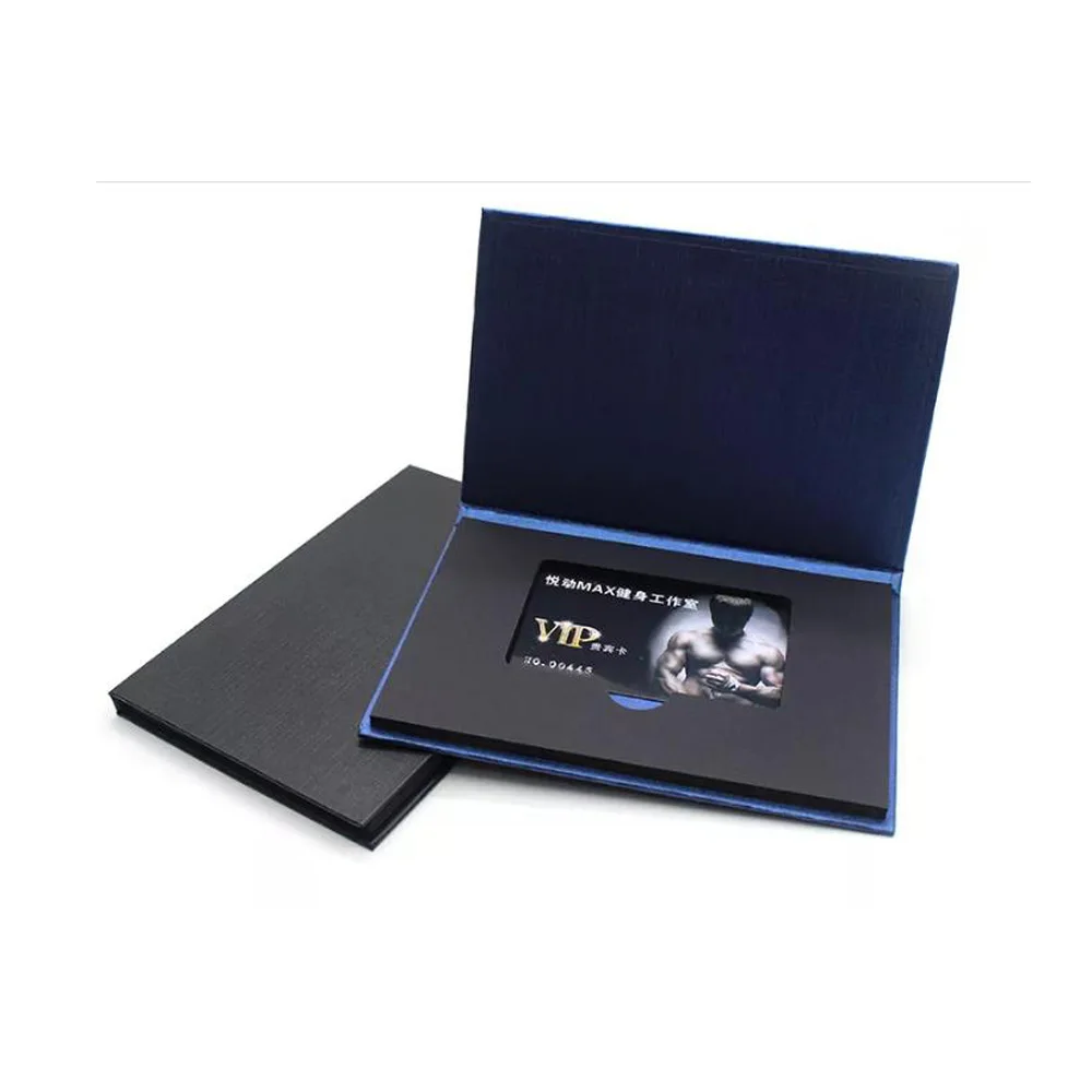 Black Wholesale Custom Logo Premium Luxury Cardboard Paper Packing Credit Gift Card Box with Eva and Magnet Button