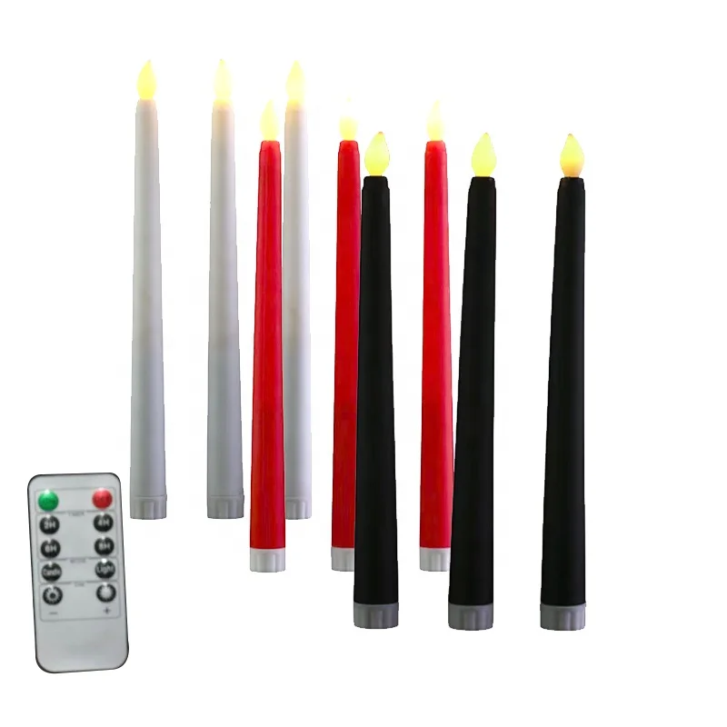 LED Flameless Taper Candles Flickering Battery Operated 3D Electric Long Candle Lights led candles with remote control