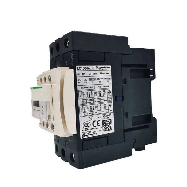 Schneider-Brand TeSys D Series 50A AC220V 3P AC Contactor LC1D50AM7C