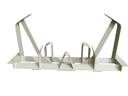 High quality steel conveyor idler roller  frame with grooved brackets