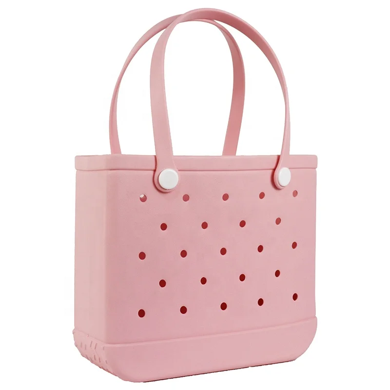 Popular Waterproof Woman EVA Tote Large Shopping Basket Bags Beach Silicone Bogg Bag Purse Eco Jelly Candy Lady Handbags