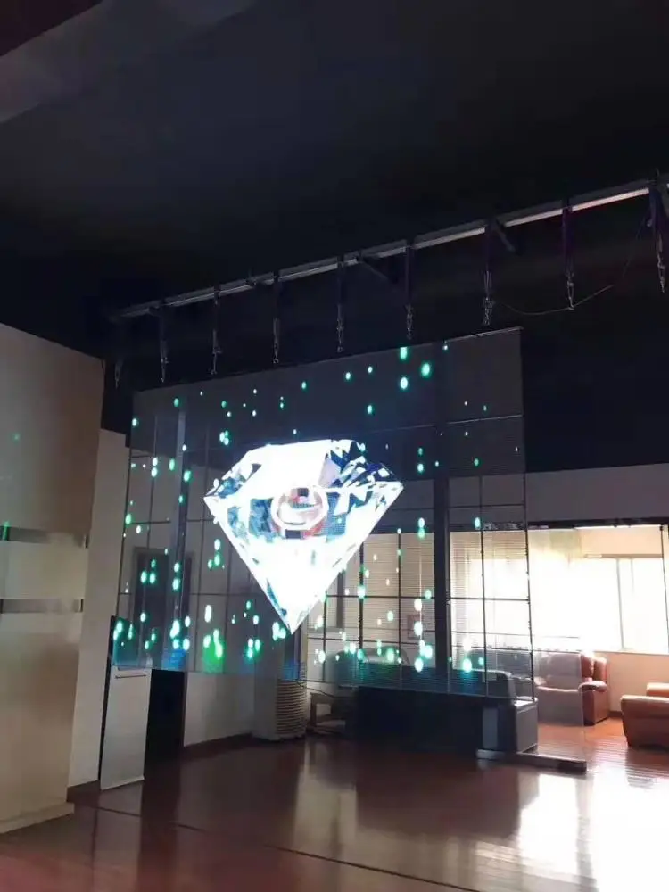 p2 Glass window curtain indoor  video wall showcase advertising led transparent display screen pantalla led  interior vidrio