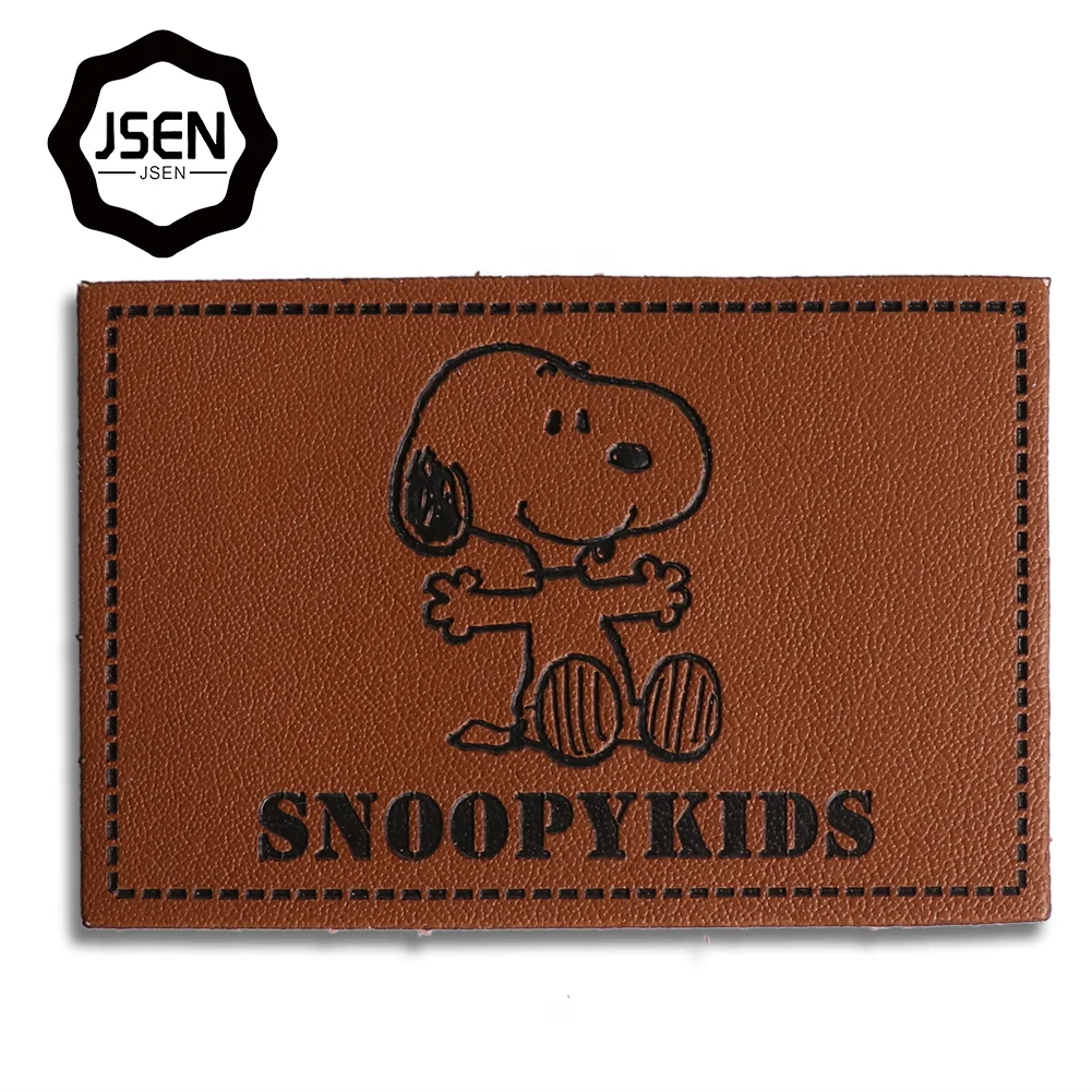 Clothing accessories,  jeans trademark, pressure change embossed silk screen PU leather