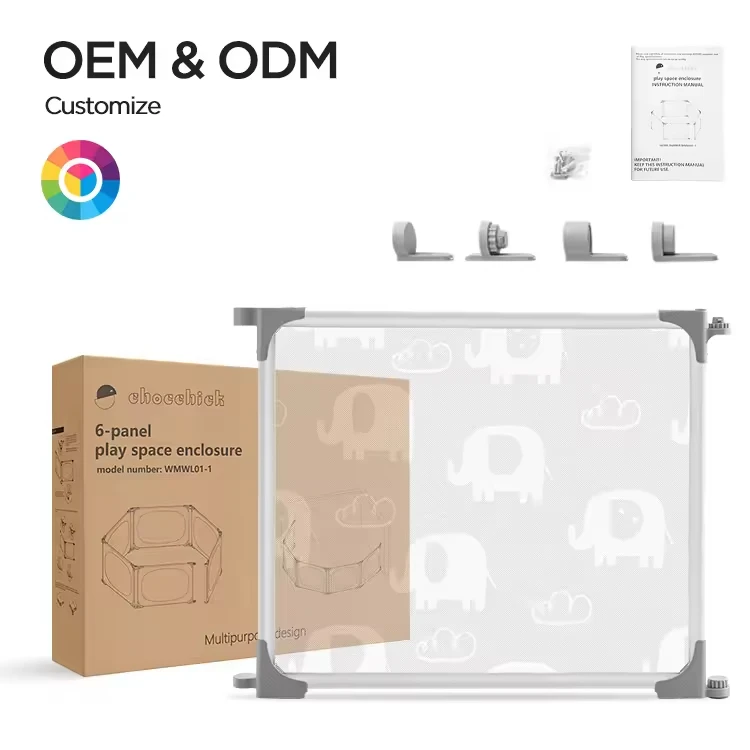 New Foldable Indoor Kids Plastic Fence Baby play pen playground playpen with slide swing for baby