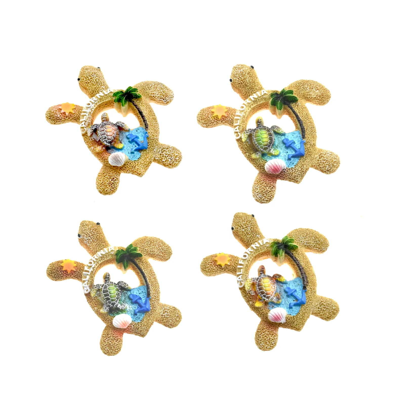 Souvenir Gifts Resin Turtle Fridge Magnet for Home Dec