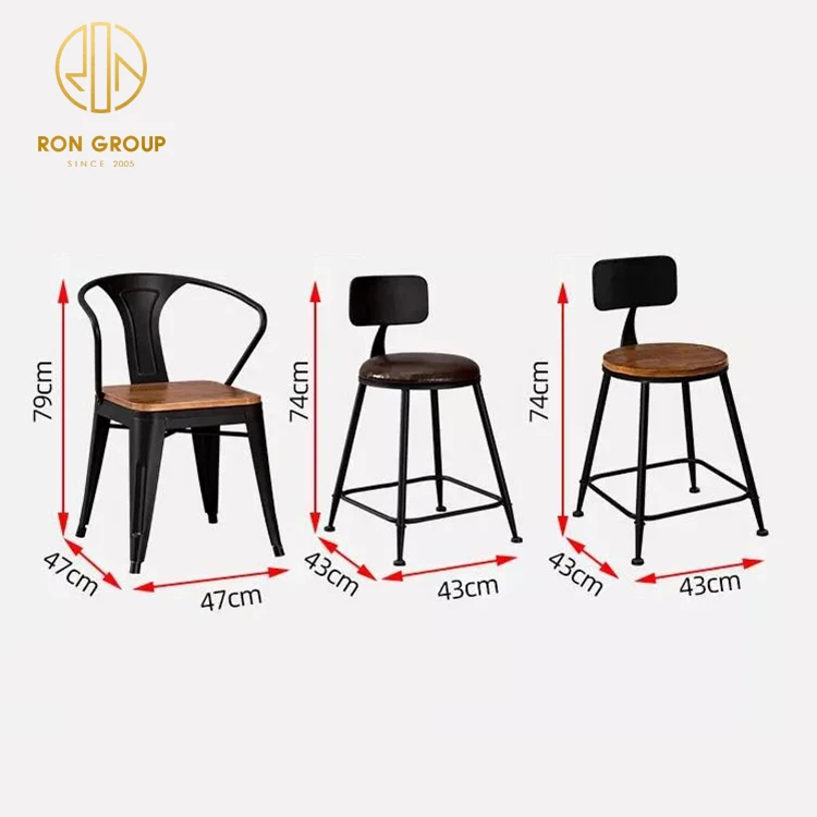 Custom wholesale modern coffee shop fast food square table top commercial cafe wood restaurant furniture table and chair set