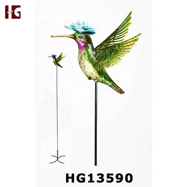 Металлическая железная Колибри садовая стойка садовый декор