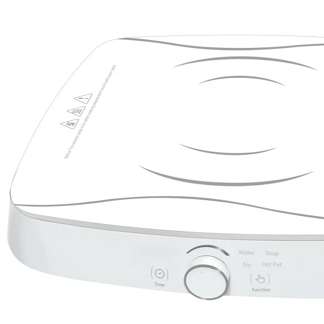 Новый дизайн, Квадратная Белая кристаллическая доска в японском и корейском стиле, одиночная и маленькая индукционная плита, многофункциональная маленькая плита