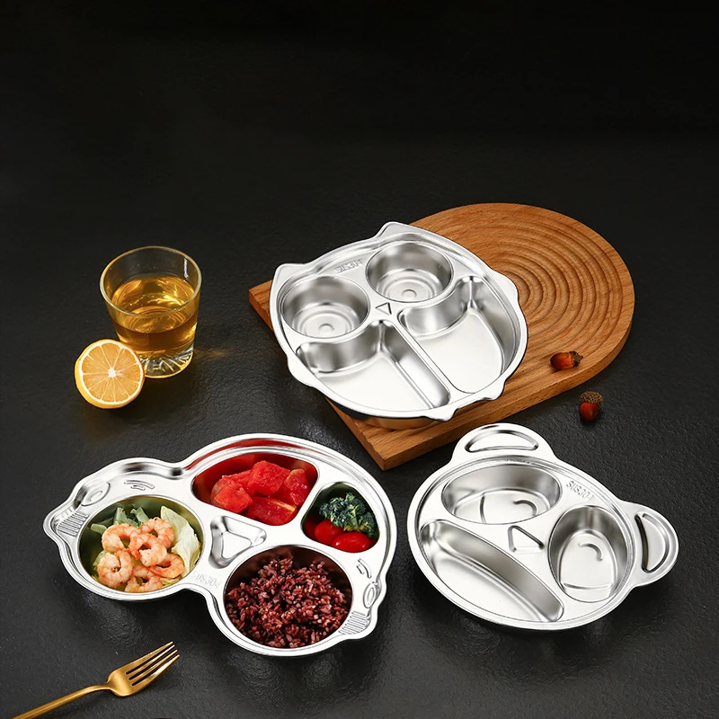 Wholesale Suction Owl Dinner Plate for Baby Food Bowls Dishes Placemat Animal Plate with Tableware