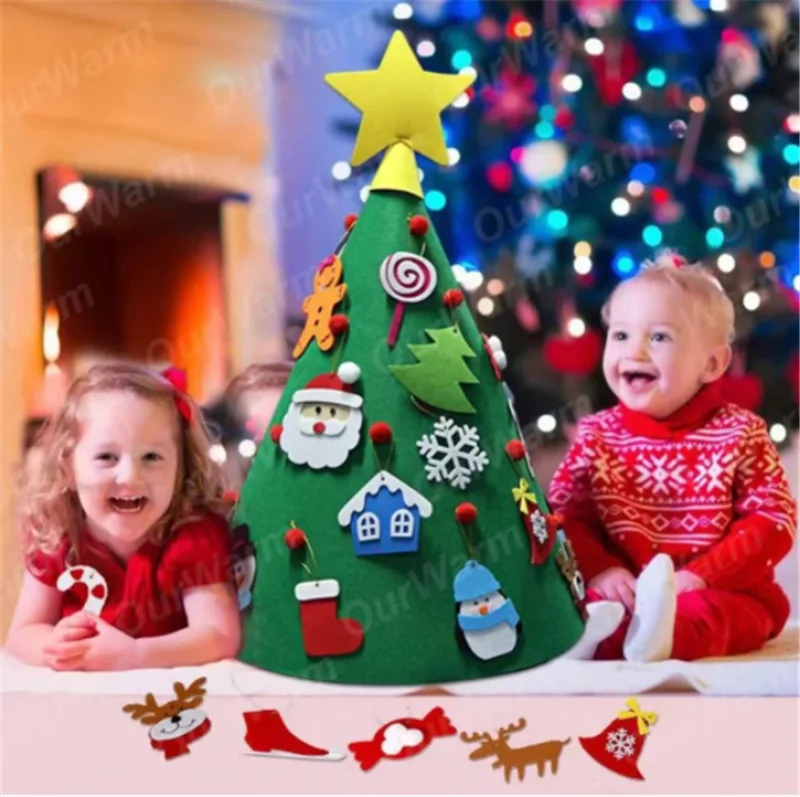 
handmade luxury collapsible mini felt christmas tree 