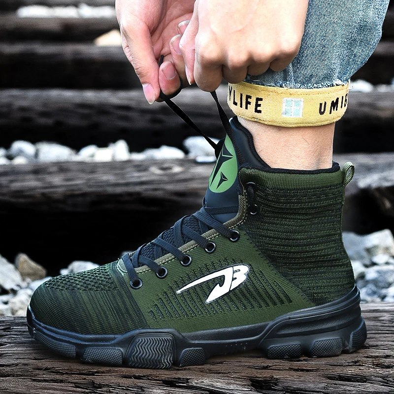 Winter Labor Industrial Lightweight Safety Boots Men Comfortable Steel toe Work Boots Trainers for Men