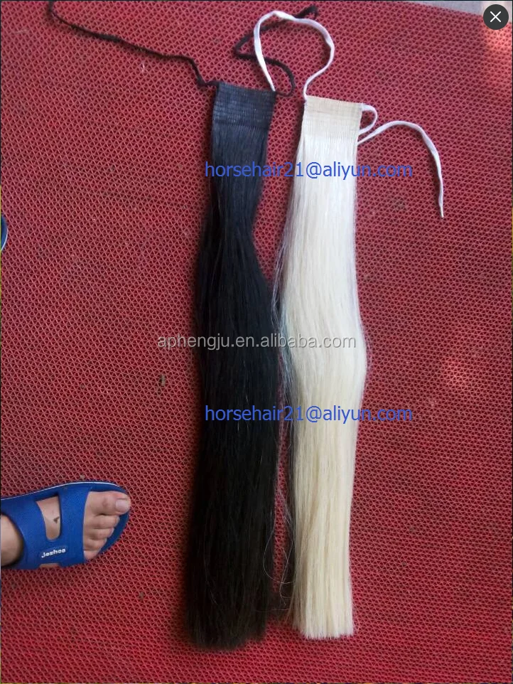 Natural white horse mane hair (horse mane extension) wefts,Forelock hairs