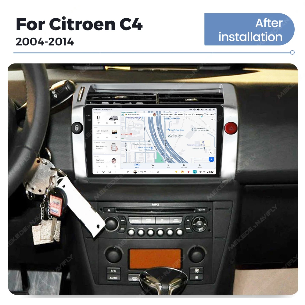 MEKEDE DUDU7 Android 13 2k screen 8core 4G LTE 12+512GB car stereo radio car-play auto For Citroen C4 2004-2014