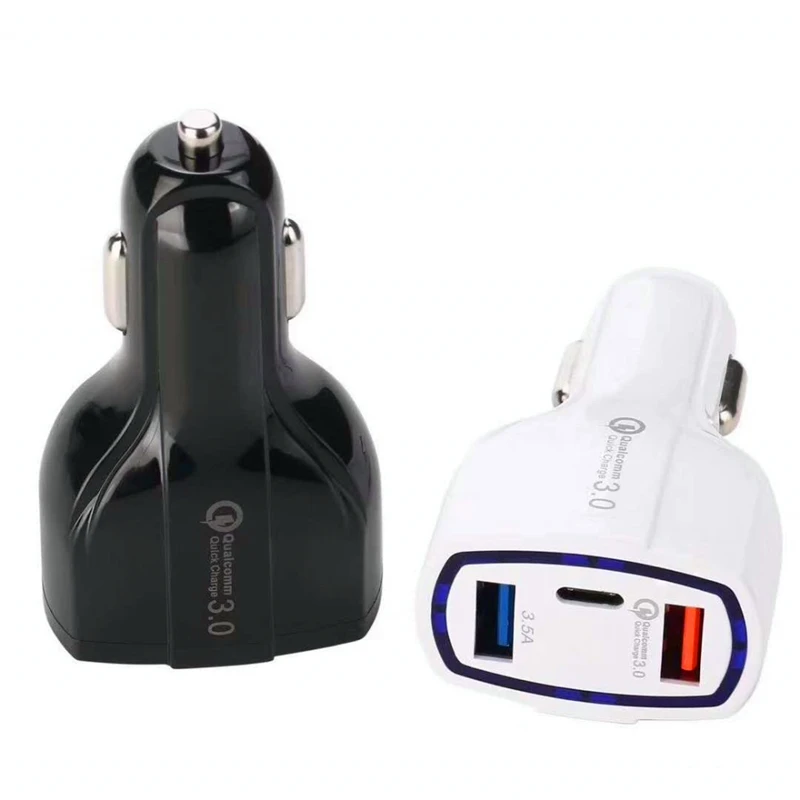 USB Type-C Car Charger Power Delivery Dual USB Charging Phone Adapter Quick Charge 3.0 For iPhone X 8 Plus Samsung car C