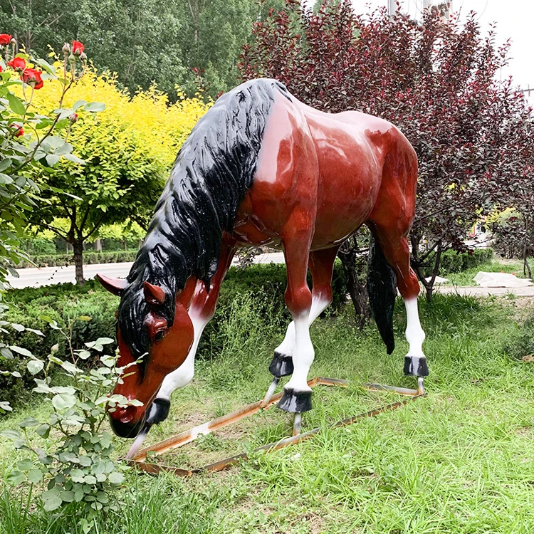 Factory hot sale fiberglass life size horse statue