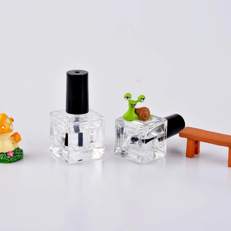 Nail Art Supplies Square Glass Empty Bottle 8ml 10ml Nail Polish Empty Glass Bottle