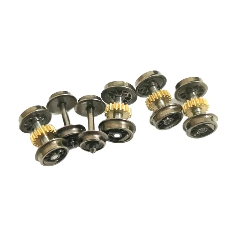 Custom Ho Scale Gun Black Small Toy Train Wheels Model Train Wheels with Gear