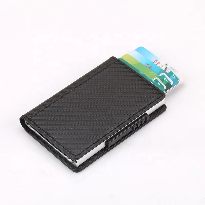 RFID multiple card storage leather card holder wallet gift card holder pop up