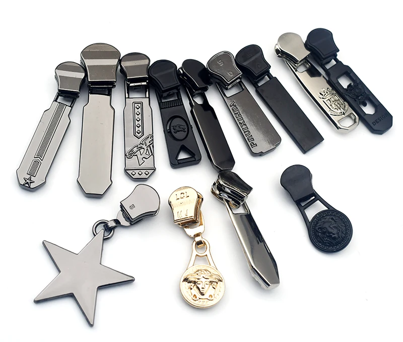 Пользовательские металлические этикетки, застежки-молнии, Съемники для металлических этикеток, застежка-молния