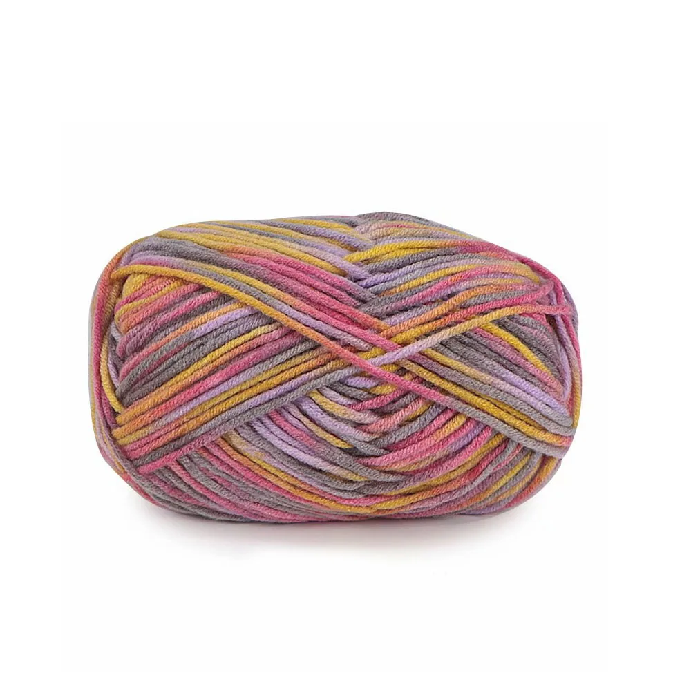 Eco-friendly Smooth Milk Fiber Girlish Pink 5ply cotton Coffee Knitting Wool Yarn Fabric Wool Crochet Knitting Supplies