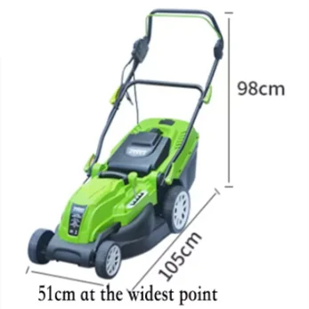 2300W 42cm Corded Electric Lawn Mower with 3-Position Adjustment