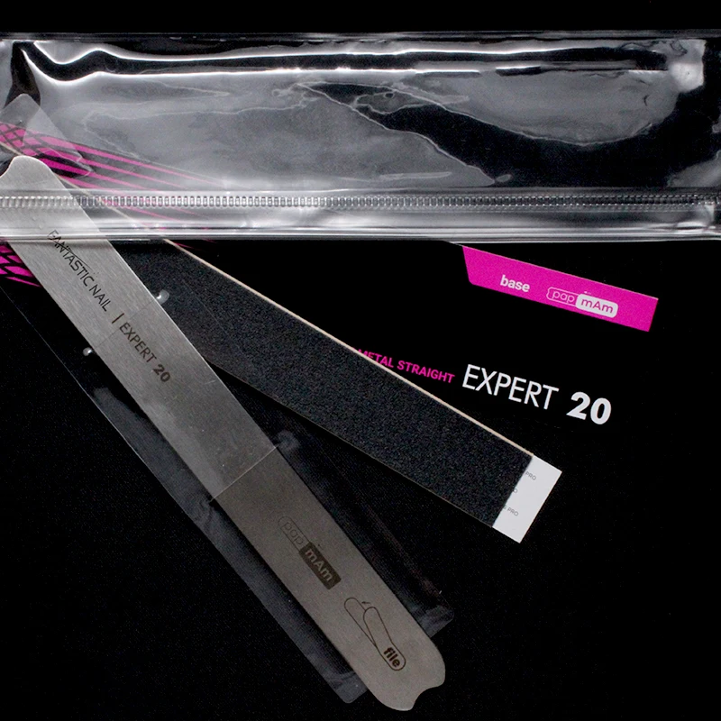 Custom 100/100 disposable replacesable sandpaper nail file Individual packed Metal Stainless Steel nail files