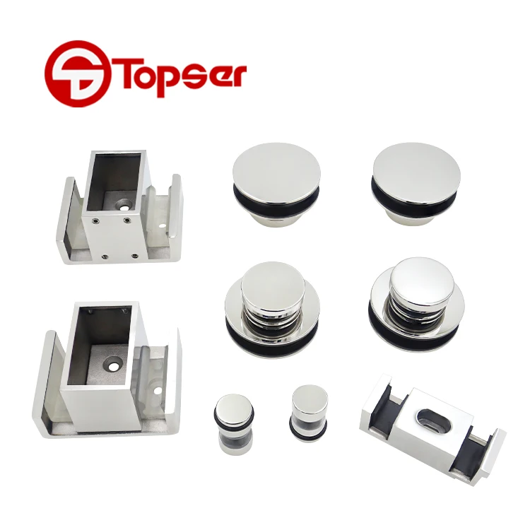 Bathroom Stainless Steel 60MM Roller Sliding Shower Door Slide Rail System Hardware