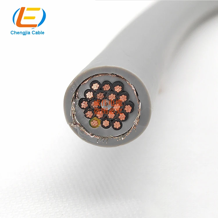 RVVP 2 3 4 multi core shielded cable Customized TRVV high flexible drag chain cable PUR/TPU underwater special cable