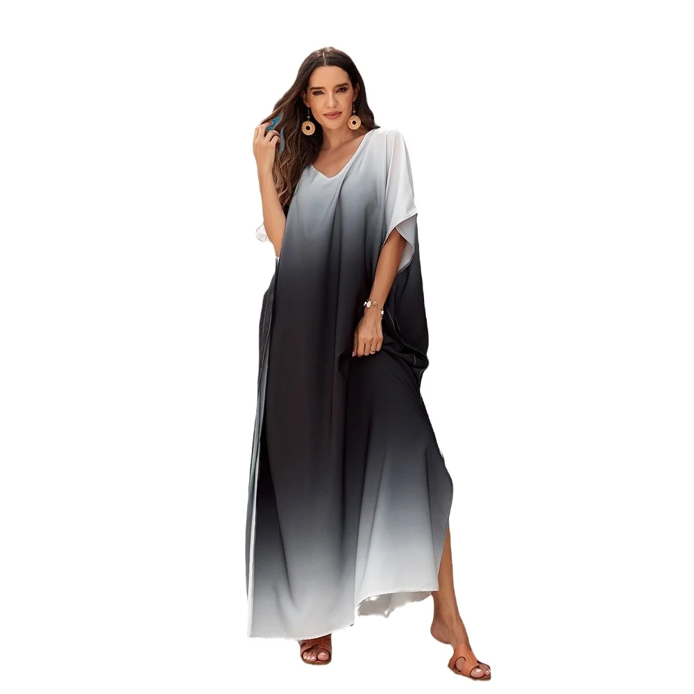 china factory wholesale price breathable fabric long open style side slit moroco dubai UAE women kaftan dresses