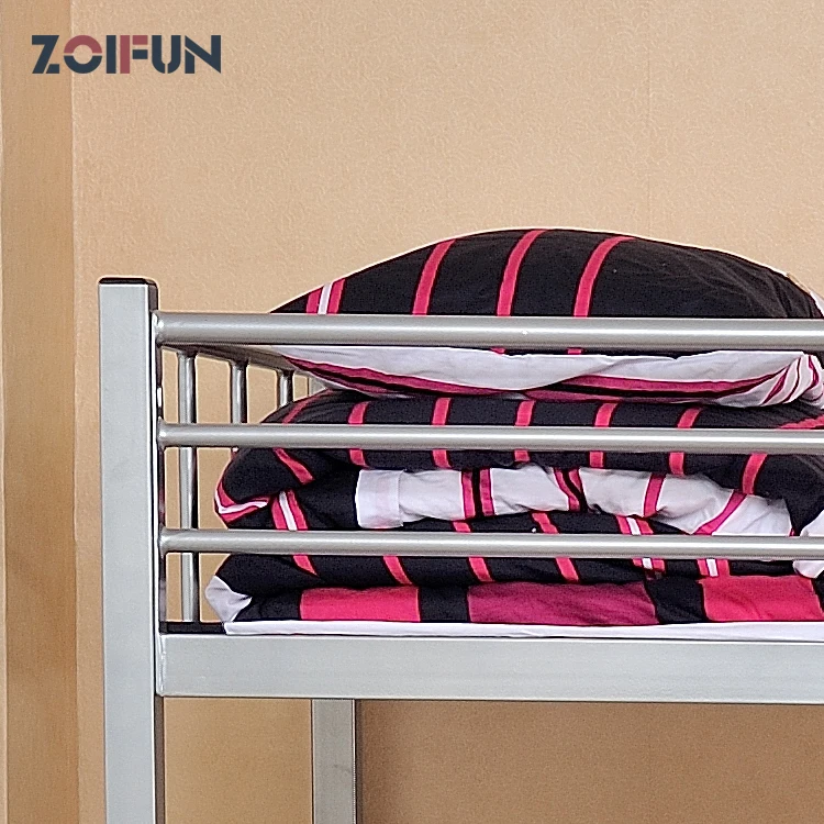 China hot sale metal bunk frame and wooden loft dormitory bunk bed student king size bunk bed