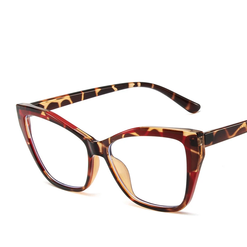 Ins fashion design luxury TR90 women oversized anti blue light glasses cat eye frames wholesale custom glasses retro lunettes