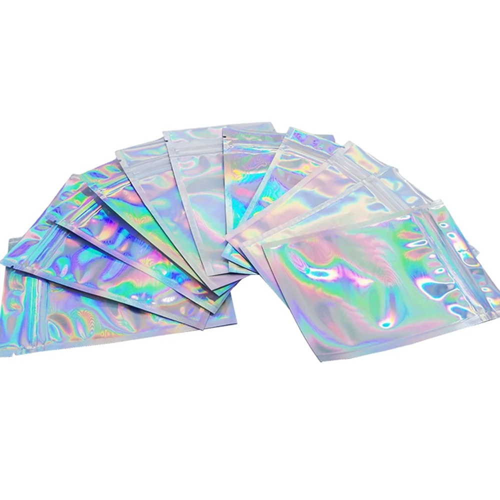 Оптовая продажа, Сумка с голограммой и логотипом, лазерная прозрачная USB-кабель для наушников, аксессуары для упаковки чехла, кабельные пакеты, сумка на молнии