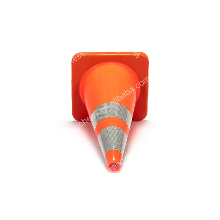 Black rubber base cone road safety/ 450 500 750 700mm Flexible PVC Traffic Cone