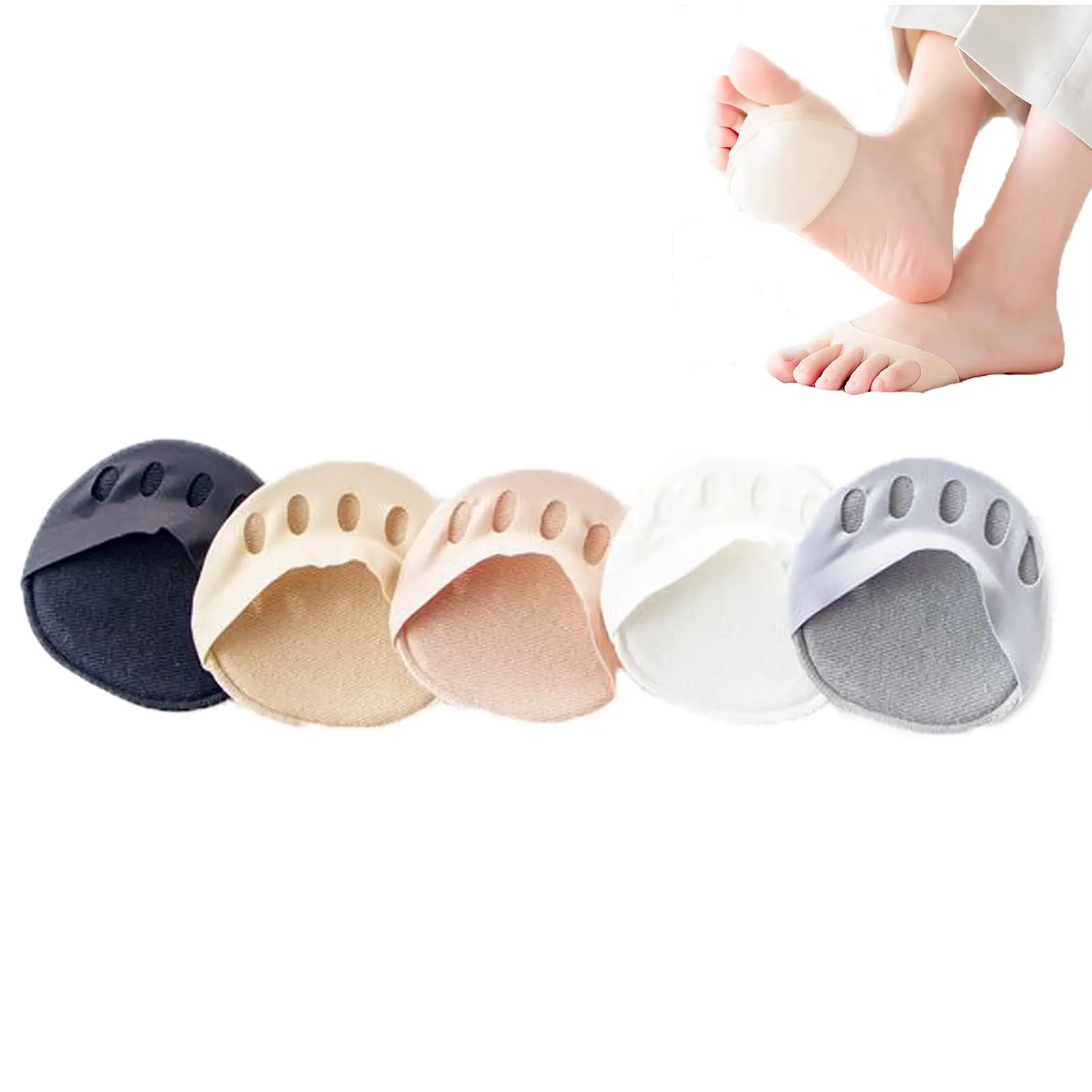 Silicone Honeycomb Forefoot Pad  Women High Heel Shoes Foot Blister Caretoes Insert Pad Insole Breathable Mat Pain Relief